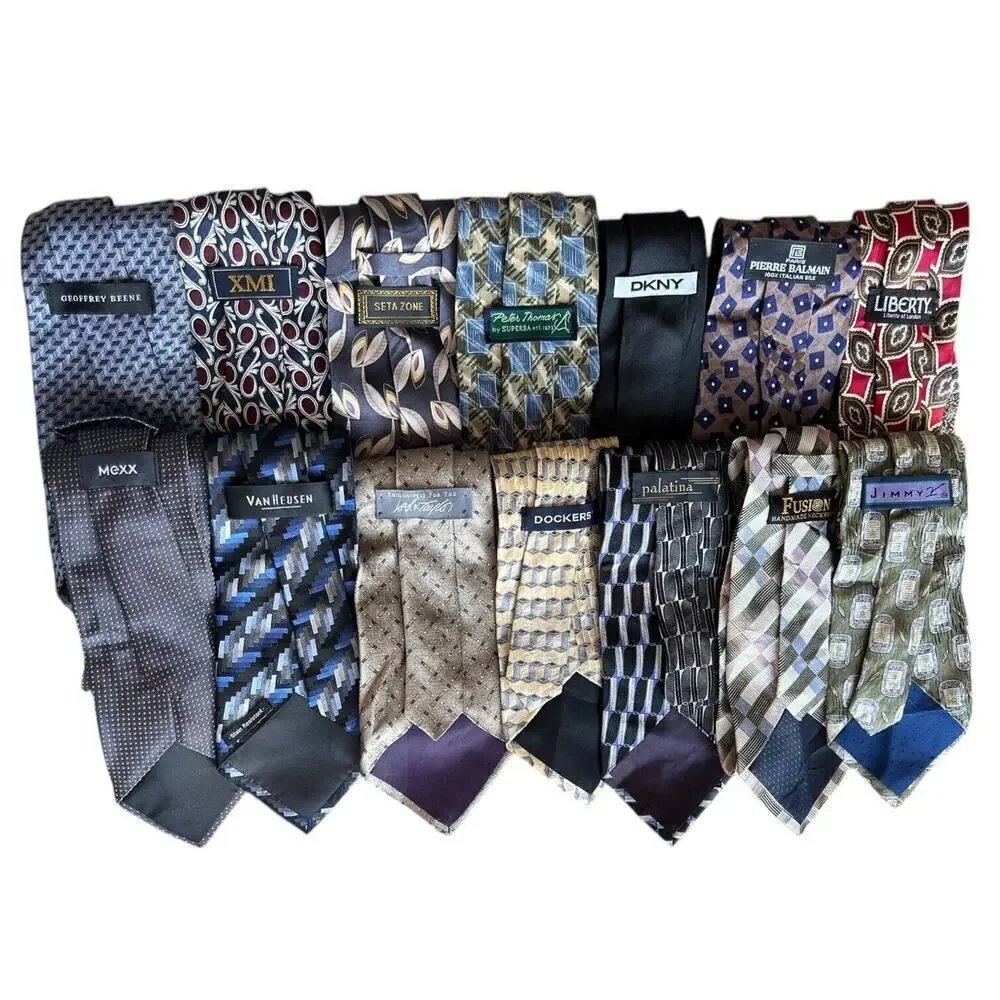 NWOT 14 Men’s Neckties Various Name Brands, Colors & Patterns All Silk Ties